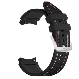 LDFAS Compatible for Samsung Galaxy Watch 7/6 Classic 47mm 43mm/5 Pro 45mm Bands, 20mm No Gaps Silicone Hybrid Leather Watch Strap Compatible for Samsung Galaxy Watch 6/5/4 40mm/44mm Band, Black LDFAS Compatible for Samsung Galaxy Watch 7/6 Classic 47mm 43mm/5 Pro 45mm Bands, 20mm No Gaps Silicone Hybrid Leather Watch Strap Compatible for Samsung Galaxy Watch 6/5/4 40mm/44mm Band, Black