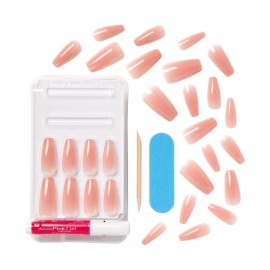 KISS Bare But Better TruNude Fake Nails Nude Nail Shades Manicure Set, \'Nude Glow\', 28 Chip Proof, Smudge Proof Glue-On Nails KISS Bare But Better TruNude Fake Nails Nude Nail Shades Manicure Set, \'Nude Glow\', 28 Chip Proof, Smudge Proof Glue-On Nails