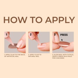 KISS Bare but Better Press On Nails, Nail glue included, \'Nudies\', Nude, Short Size, Squoval Shape, Includes 28 Nails, 2g glue, 1 Manicure Stick, 1 Mini File KISS Bare but Better Press On Nails, Nail glue included, \'Nudies\', Nude, Short Size, Squoval Shape, Includes 28 Nails, 2g glue, 1 Manicure Stick, 1 Mini File