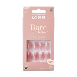 KISS Bare But Better TruNude Fake Nails Nude Nail Shades Manicure Set, Nude Nude\', 28 Chip Proof, Smudge Proof Glue-On Nails (Pack of 2) KISS Bare But Better TruNude Fake Nails Nude Nail Shades Manicure Set, Nude Nude\', 28 Chip Proof, Smudge Proof Glue-On Nails (Pack of 2)