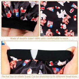 4 PCS Kids Satin Bonnet Child Sleeping Cap,Soft Silk Bonnet Elastic Wide Band,Breathable Baby Bonnets Night Sleep Caps,Colorful Night Hats Satin Cap for Girls Toddler Teens Natural Hair (Cute Pattern) 4 PCS Kids Satin Bonnet Child Sleeping Cap,Soft Silk Bonnet Elastic Wide Band,Breathable Baby Bonnets Night Sleep Caps,Colorful Night Hats Satin Cap for Girls Toddler Teens Natural Hair (Cute Pattern)