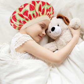 4 PCS Kids Satin Bonnet Child Sleeping Cap,Soft Silk Bonnet Elastic Wide Band,Breathable Baby Bonnets Night Sleep Caps,Colorful Night Hats Satin Cap for Girls Toddler Teens Natural Hair (Cute Pattern) 4 PCS Kids Satin Bonnet Child Sleeping Cap,Soft Silk Bonnet Elastic Wide Band,Breathable Baby Bonnets Night Sleep Caps,Colorful Night Hats Satin Cap for Girls Toddler Teens Natural Hair (Cute Pattern)