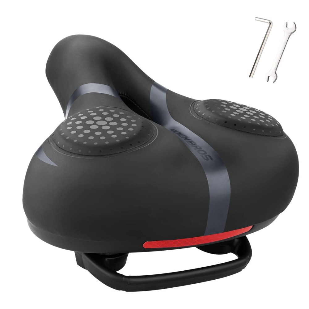 ROCKBROS Bike Seat for Men Women Comfort Wide Gel Bike Seat Replacement,Breathable Waterproof Padded Bicycle Saddle, Compatible with Cruiser/Mountain/Fat Bikes ROCKBROS Bike Seat for Men Women Comfort Wide Gel Bike Seat Replacement,Breathable Waterproof Padded Bicycle Saddle, Compatible with Cruiser/Mountain/Fat Bikes