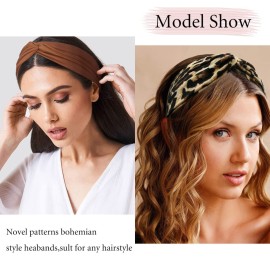 Kachanaa 8 Pack Wide Non-Slip Boho Women\'s Headband - Elastic Large African Turban Headwrap Ideal for Yoga,Workouts,Running - Non-Slip Design for Women Kachanaa 8 Pack Wide Non-Slip Boho Women\'s Headband - Elastic Large African Turban Headwrap Ideal for Yoga,Workouts,Running - Non-Slip Design for Women