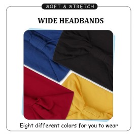 Kachanaa 8 Pack Wide Non-Slip Boho Women\'s Headband - Elastic Large African Turban Headwrap Ideal for Yoga,Workouts,Running - Non-Slip Design for Women Kachanaa 8 Pack Wide Non-Slip Boho Women\'s Headband - Elastic Large African Turban Headwrap Ideal for Yoga,Workouts,Running - Non-Slip Design for Women