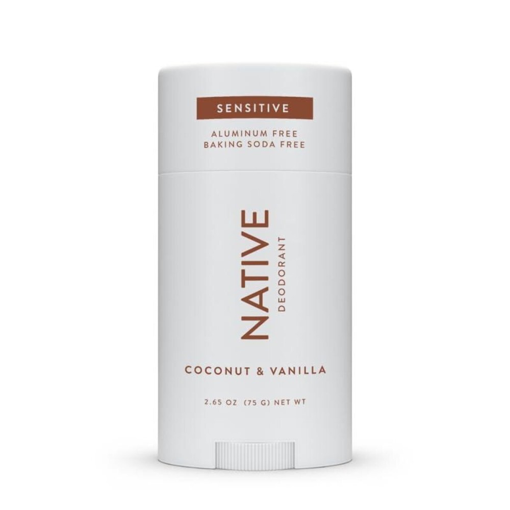 Native Sensitive Deodorant Contains Naturally Derived Ingredients, 72 Hour Odor Control | Deodorant for Women & Men, Aluminum Free with Baking Soda, Coconut Oil and Shea Butter, Coconut & Vanilla Native Sensitive Deodorant Contains Naturally Derived Ingredients, 72 Hour Odor Control | Deodorant for Women & Men, Aluminum Free with Baking Soda, Coconut Oil and Shea Butter, Coconut & Vanilla