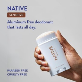 Native Sensitive Deodorant Contains Naturally Derived Ingredients, 72 Hour Odor Control | Deodorant for Women & Men, Aluminum Free with Baking Soda, Coconut Oil and Shea Butter, Coconut & Vanilla Native Sensitive Deodorant Contains Naturally Derived Ingredients, 72 Hour Odor Control | Deodorant for Women & Men, Aluminum Free with Baking Soda, Coconut Oil and Shea Butter, Coconut & Vanilla