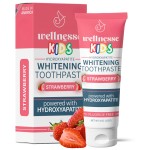 Wellnesse Kids Hydroxyapatite Toothpaste with Xylitol - Fluoride Free Toddler & Kid\'s Natural Toothpaste, Freshens Breath, Sensory-Friendly Oral Care, Vegan, Strawberry Flavor, 4 oz (Pack of 1)