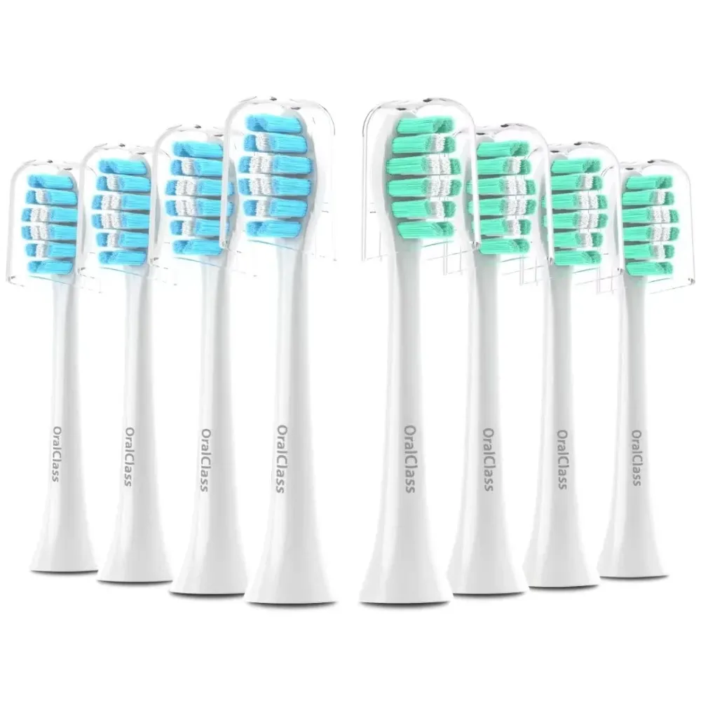 OralClass Replacement Toothbrush Heads for Philips Sonicare Click-on Handles, Medium Soft Electric Brush Heads Refills, 8 Pack OralClass Replacement Toothbrush Heads for Philips Sonicare Click-on Handles, Medium Soft Electric Brush Heads Refills, 8 Pack