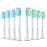 OralClass Replacement Toothbrush Heads for Philips Sonicare Click-on Handles, Medium Soft Electric Brush Heads Refills, 8 Pack