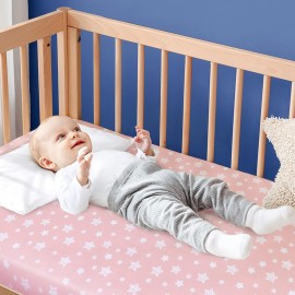 Crib Sheets for Girls 4 Pack, Fitted Crib Sheets for Standard Size Crib and Toddler Mattresses, Soft and Breathable Baby Gift Girl Set, Pink Crib Sheets for Girls 4 Pack, Fitted Crib Sheets for Standard Size Crib and Toddler Mattresses, Soft and Breathable Baby Gift Girl Set, Pink