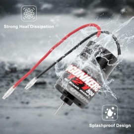 OGRC Motor 550 12T Brushed Motor for Traxxas Slash Redcat ARRMA AXIAL HSP HPI Wltoys Kyosho HELION 1/10 Scale RC Truck (12T)