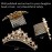 ANBALA Small Tiara Crown with Hair Comb, 3 Pack Mini Tiara Crown Princess Crystal Shiny Hair Accessories for 2 3 4 5 6 7 8 9 Years Girls Hair Dectoration Styling Cute Hair Accessories (Gold)