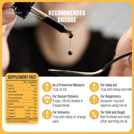 CARAWAY Black Cumin Seed Oil - Cold Pressed Black Seed Oil rich in Thymoquinone - Immunity Booster - Hair Care - Glass Bottle - 8 oz / 236 ml CARAWAY Black Cumin Seed Oil - Cold Pressed Black Seed Oil rich in Thymoquinone - Immunity Booster - Hair Care - Glass Bottle - 8 oz / 236 ml