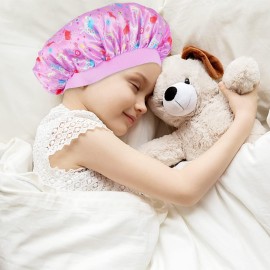 4 PCS Kids Satin Bonnet Child Sleeping Cap,Soft Silk Bonnet Elastic Wide Band,Breathable Baby Bonnets Night Sleep Caps,Colorful Night Hats for Girls Toddler Teens Natural Hair (Unicorn) 4 PCS Kids Satin Bonnet Child Sleeping Cap,Soft Silk Bonnet Elastic Wide Band,Breathable Baby Bonnets Night Sleep Caps,Colorful Night Hats for Girls Toddler Teens Natural Hair (Unicorn)