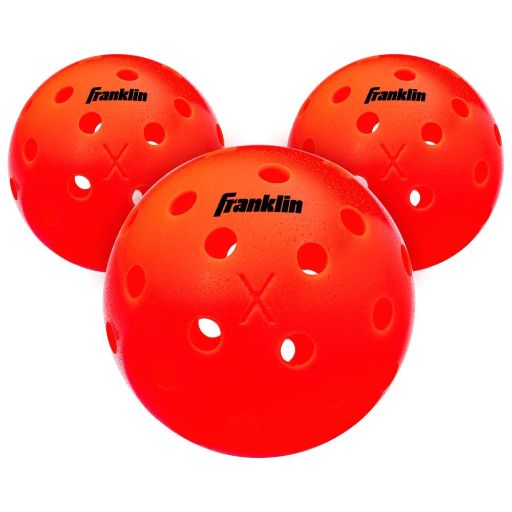Franklin Sports Outdoor Pickleballs - X-40 Pickleball Balls - USA Pickleball (USAPA) Approved - 3 Pack Outside Pickleballs - Ember - US Open Ball Franklin Sports Outdoor Pickleballs - X-40 Pickleball Balls - USA Pickleball (USAPA) Approved - 3 Pack Outside Pickleballs - Ember - US Open Ball