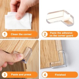 HOMREALM Baby Proofing 16 Pack Corner Protector Baby Corner Guards Furniture Corner & Edge Safety Bumpers Clear Baby Proofing Bumper Cushion for Table Furniture Sharp Corners HOMREALM Baby Proofing 16 Pack Corner Protector Baby Corner Guards Furniture Corner & Edge Safety Bumpers Clear Baby Proofing Bumper Cushion for Table Furniture Sharp Corners