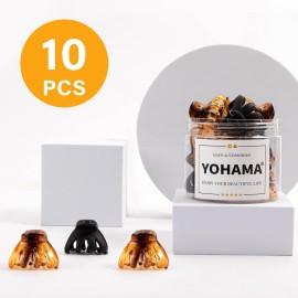 YOHAMA 10 pcs Hair Clips Medium Small 1.57 Inch Octopus Claw Clips 4cm Medium Jaw Clips Durable Strong Grip for Women Girls Thick Hair.