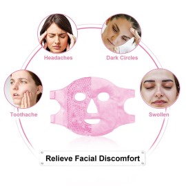 CONBELLA Cold Face Eye Masks Ice Face Mask Hot Cold Compress for Dark Circles, Puffiness, Migraines, Headache, Stress, Redness, Cooling Face Masks for Women Man, Skin Care CONBELLA Cold Face Eye Masks Ice Face Mask Hot Cold Compress for Dark Circles, Puffiness, Migraines, Headache, Stress, Redness, Cooling Face Masks for Women Man, Skin Care