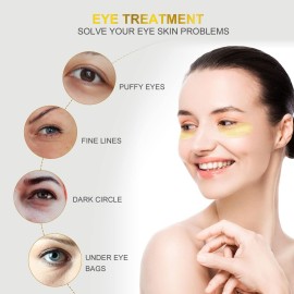 Fivewan 24k Gold Under Eye Patches - 60 Pcs Eye Mask Pure Gold Anti-Aging Collagen Hyaluronic Acid Under Eye Mask for Removing Dark Circles, Puffiness & Wrinkles Refresh Your Skin Fivewan 24k Gold Under Eye Patches - 60 Pcs Eye Mask Pure Gold Anti-Aging Collagen Hyaluronic Acid Under Eye Mask for Removing Dark Circles, Puffiness & Wrinkles Refresh Your Skin