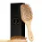 Bamboo Hair Brush with Paddle, Rounded Wood Bristles for Detangling and Gently Massaging Scalp by BFWood, Reduces Frizz and Static