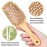 Bamboo Hair Brush with Paddle, Rounded Wood Bristles for Detangling and Gently Massaging Scalp by BFWood, Reduces Frizz and Static
