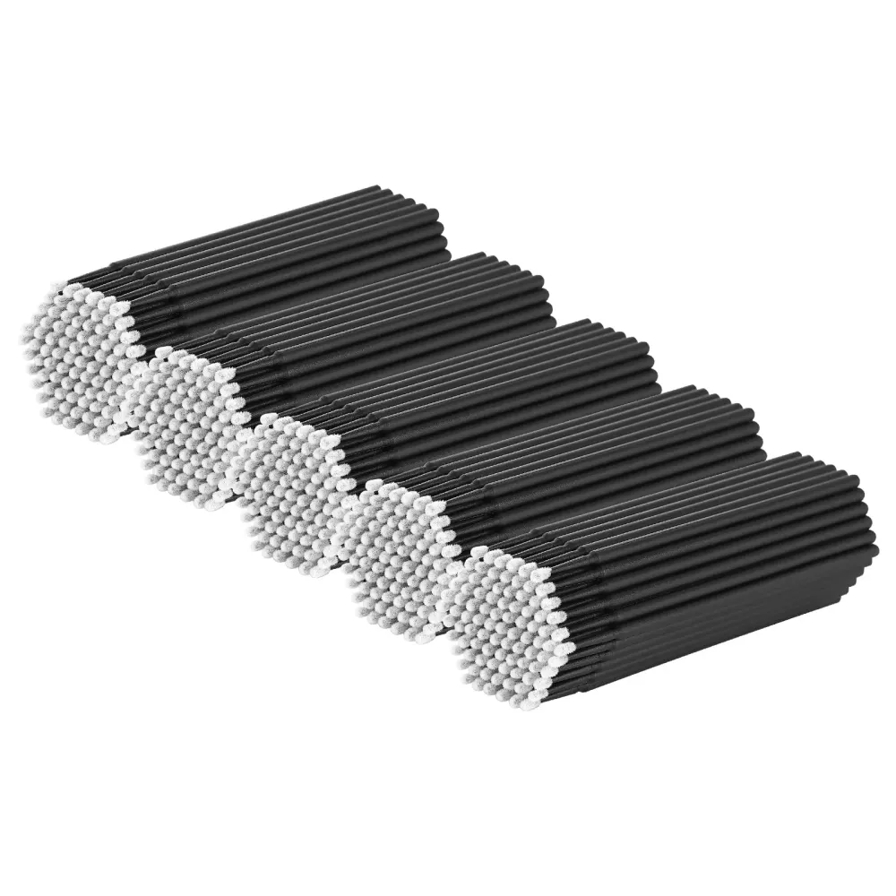 Cuttte 500PCS Disposable Micro Swabs for Eyelash Extension, Micro Applicators Eyelash Swabs for Makeup Application Black (Head Diameter: 2.0mm) Cuttte 500PCS Disposable Micro Swabs for Eyelash Extension, Micro Applicators Eyelash Swabs for Makeup Application Black (Head Diameter: 2.0mm)