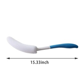 YF-ANEN Long Anti-Slip Curved Handle Bath Body Brush Bath Brush for Middle Aged, Elderly/Pregnant Women Bath and Shower, 15.33 Inch YF-ANEN Long Anti-Slip Curved Handle Bath Body Brush Bath Brush for Middle Aged, Elderly/Pregnant Women Bath and Shower, 15.33 Inch