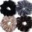 IVARYSS Extra Large Scrunchies for Women\'s Thick Hair, Premium Velvet Soft Jumbo Scrunchy, XL 6 inch Big Elastic Band Hair Accessories, 4 Pack, Neutral