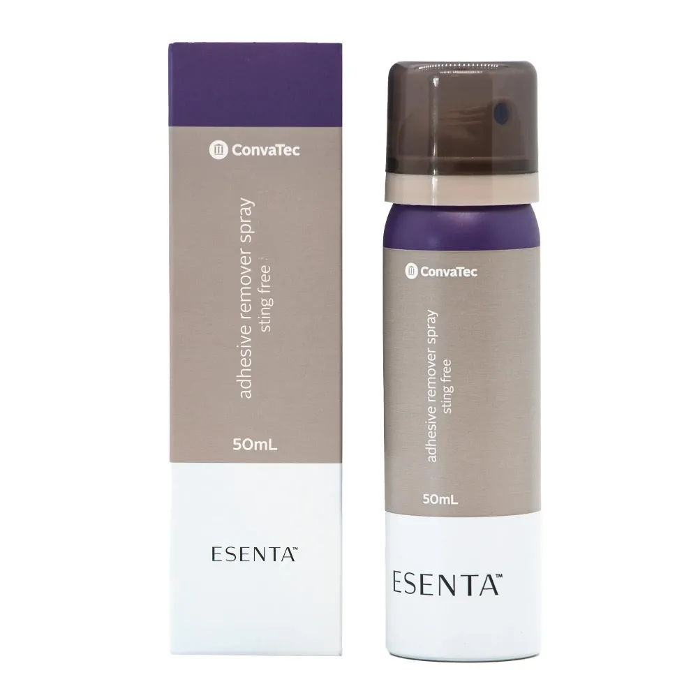 ConvaTec ESENTA Adhesive Remover Spray for Around Stomas and Wounds, Sting Free, Alcohol Free, 50 mL Bottle (Pack of 1) ConvaTec ESENTA Adhesive Remover Spray for Around Stomas and Wounds, Sting Free, Alcohol Free, 50 mL Bottle (Pack of 1)