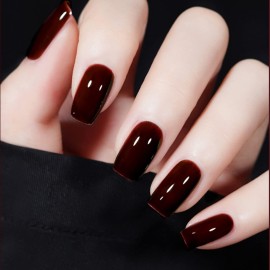 VENALISA 15ml Dark Red Gel Nail Polish, Deep Cherry Red Gel Polish Color Soak Off UV LED Nail Gel Polish Nail Art Starter Manicure Salon DIY at Home, 0.53 OZ