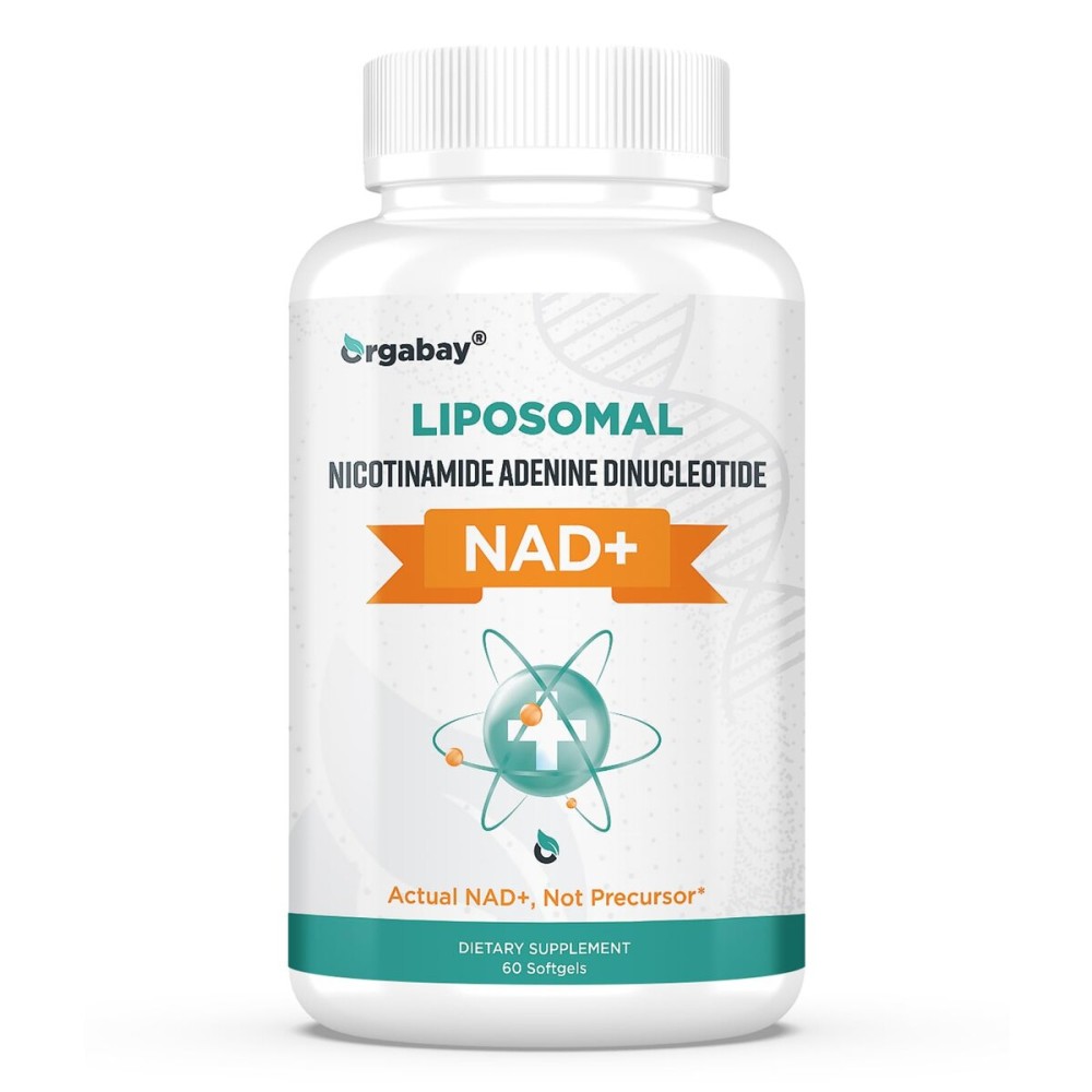 Orgabay Liposomal NAD+ Supplement 500 mg, High Absorption, Boost NAD+ with TMG 250 mg, Actual NAD Plus More Efficient Than Nicotinamide Riboside, Support Cellular Energy, Healthy Aging | 60 Softgels Orgabay Liposomal NAD+ Supplement 500 mg, High Absorption, Boost NAD+ with TMG 250 mg, Actual NAD Plus More Efficient Than Nicotinamide Riboside, Support Cellular Energy, Healthy Aging | 60 Softgels