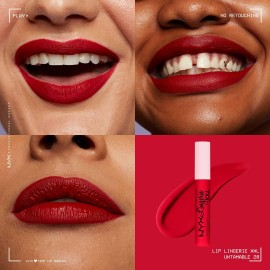 NYX PROFESSIONAL MAKEUP Lip Lingerie XXL Matte Liquid Lipstick - Untamable (Brick Red) NYX PROFESSIONAL MAKEUP Lip Lingerie XXL Matte Liquid Lipstick - Untamable (Brick Red)
