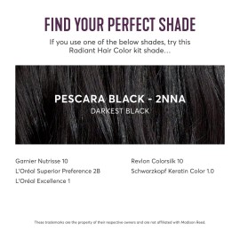 Madison Reed Radiant Hair Color Kit, Blackest Black for 100% Gray Coverage, Ammonia-Free, 2NNA Pescara Black, Permanent Hair Dye, Pack of 1 Madison Reed Radiant Hair Color Kit, Blackest Black for 100% Gray Coverage, Ammonia-Free, 2NNA Pescara Black, Permanent Hair Dye, Pack of 1