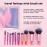 Real Techniques 11 Piece Travel Fantasy Mini Brush Set, Travel Size Makeup Brushes For Foundation Eyeshadow, Powder, Blush, Contour, & Concealer, Makeup Bag Included, Gift Set, Cruelty-Free