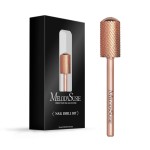 MelodySusie Safety Nail Drill Bits, 3/32\'\' Smooth Round Top Large Barrel Carbide Bits, Suitable for Manicure Pedicure Cuticle Gel Polishing, Beginners Bits, Rose Gold, Series Bit-S, Fine