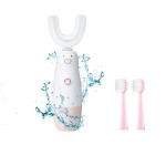 Meqtpomy Kids Electric Toothbrush6 Cleaning Models U Shaped Toothbrush Waterproof Battery Powered 360 Automatic Sonic Toddler Toothbrushes for 8-13 Years Old for Boys GirlsPink