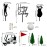 Golf Cake Decorations Golf Cart Cake Toppers Heading for The Green Cake Topper for Golfers with Cart Flag Golf Ball for Golf Theme Party Supplies (White)