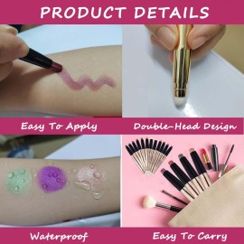 2 in 1 eyeshadow stick and Sponge Makeup Brush, Smooth Cream Shimmer Shadow Pencil Long Lasting Waterproof Eye Shadow Highlighter Stick Makeup , Hypoallergenic Highlighter Multi-Dimensional eyes Look 2 in 1 eyeshadow stick and Sponge Makeup Brush, Smooth Cream Shimmer Shadow Pencil Long Lasting Waterproof Eye Shadow Highlighter Stick Makeup , Hypoallergenic Highlighter Multi-Dimensional eyes Look