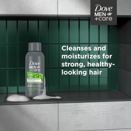 DOVE MEN + CARE Fortifying 2 in 1 Shampoo and Conditioner Fresh and Clean with Caffeine for Normal to Oily Hair Helps Strengthen Thinning Hair 3 oz DOVE MEN + CARE Fortifying 2 in 1 Shampoo and Conditioner Fresh and Clean with Caffeine for Normal to Oily Hair Helps Strengthen Thinning Hair 3 oz