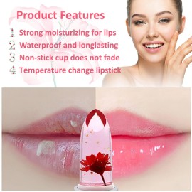 2 Pack Crystal Flower Jelly Lipstick,Magic Color Changing, PH Clear Temperature Lip Gloss/Balm,Long Lasting Nourishing Moisturizing Lip Stick (Set A) 2 Pack Crystal Flower Jelly Lipstick,Magic Color Changing, PH Clear Temperature Lip Gloss/Balm,Long Lasting Nourishing Moisturizing Lip Stick (Set A)