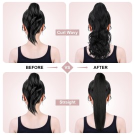 Mitrygreen Claw Clip Ponytail Extension 18 Clip in Wavy Ponytail Hair Extensions Long Pony Tails for Women Extensions Ash Blonde Mix Light Brown Wave Hairpiece Mitrygreen Claw Clip Ponytail Extension 18 Clip in Wavy Ponytail Hair Extensions Long Pony Tails for Women Extensions Ash Blonde Mix Light Brown Wave Hairpiece