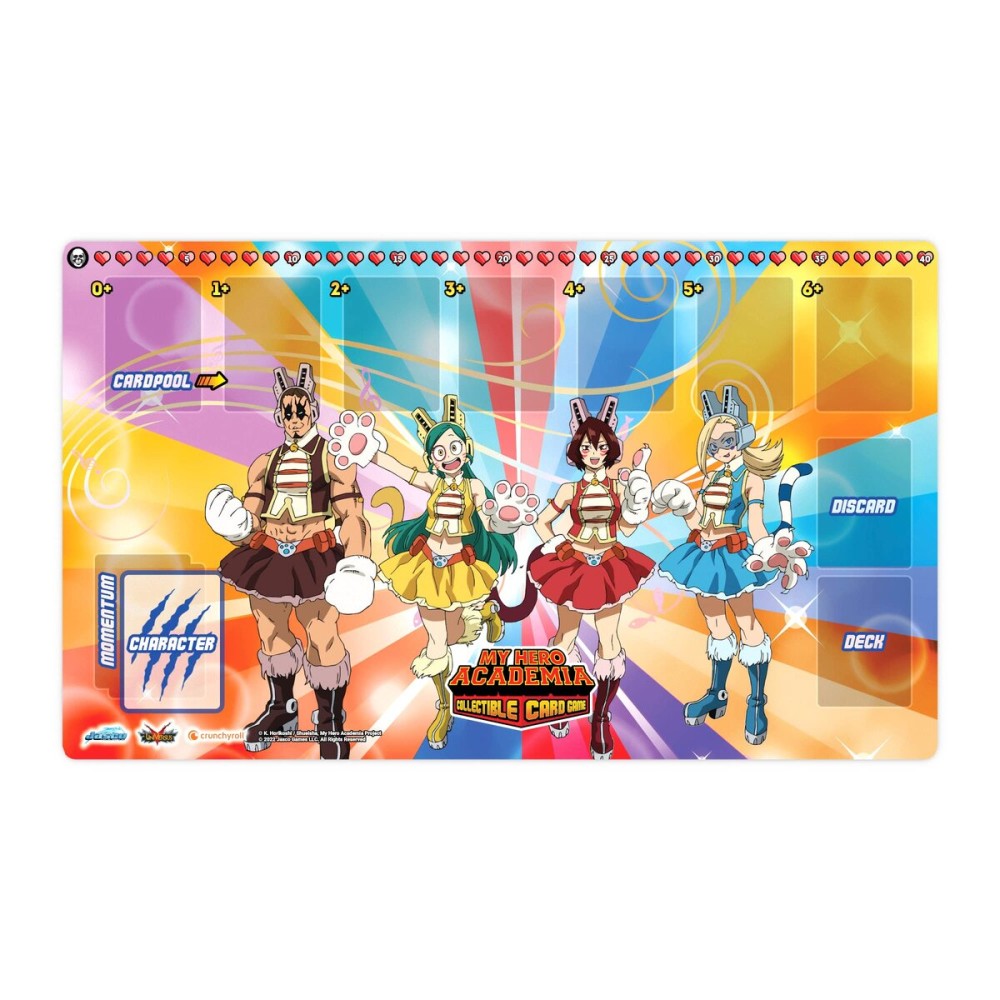Jasco My Hero Academia Collectible Card Game Series 3 Wild Wild Pussycats PLAYMAT | 18 by 24 Rubber Game Mat | Ages 14+ | 2 Players | Average Playtime 20-30 Minutes | Made by Jasco Games Jasco My Hero Academia Collectible Card Game Series 3 Wild Wild Pussycats PLAYMAT | 18 by 24 Rubber Game Mat | Ages 14+ | 2 Players | Average Playtime 20-30 Minutes | Made by Jasco Games