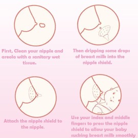 YIYEE Nipple Shields for Nursing Newborn 2 Count, Upgraded for Protecting Inverted & Sore Nipples, Assisting Latch Difficulties, Great for Breastfeeding Mothers, Carrying Case Included