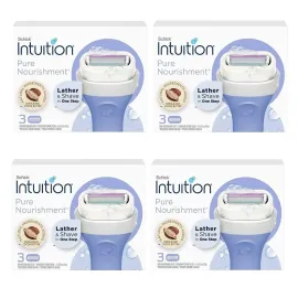 Schick Intuition Pure Nourishment with Organic Cocoa Butter 12 Cartridge Women\'s Razor Refills