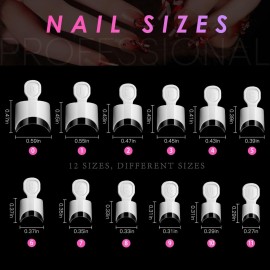 AORAEM White French Nail Tips 120 PCS Short French Style Acrylic Nail Tip 12 Sizes False Nail Clear and White Press on Nails for Women AORAEM White French Nail Tips 120 PCS Short French Style Acrylic Nail Tip 12 Sizes False Nail Clear and White Press on Nails for Women