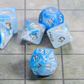 CiaraQ DND Polyhedral Dice Set with a Black Dice Bag for D&D RPG MTG Role Playing Table Games