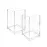 Newkita 2 Pack Clear Acrylic Pencil Pen Holder Cup, Clear Makeup Brush Holder, Acrylic Cosmetic Brushes Storage