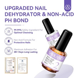 SAVILAND Nail Dehydrator and Primer: Acid-Free Natural Nail Dehydrator and Nail Primer & Protein Bonding Acrylic Nail Kit Gel Nail Polish Superior Bonding Acrylic Nail Supplies Profession Salons SAVILAND Nail Dehydrator and Primer: Acid-Free Natural Nail Dehydrator and Nail Primer & Protein Bonding Acrylic Nail Kit Gel Nail Polish Superior Bonding Acrylic Nail Supplies Profession Salons