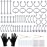 LOYAL BOOK 104pcs Piercing Kit 14G16G Kit Piercing Kits for all piercings (Stainless steel color)
